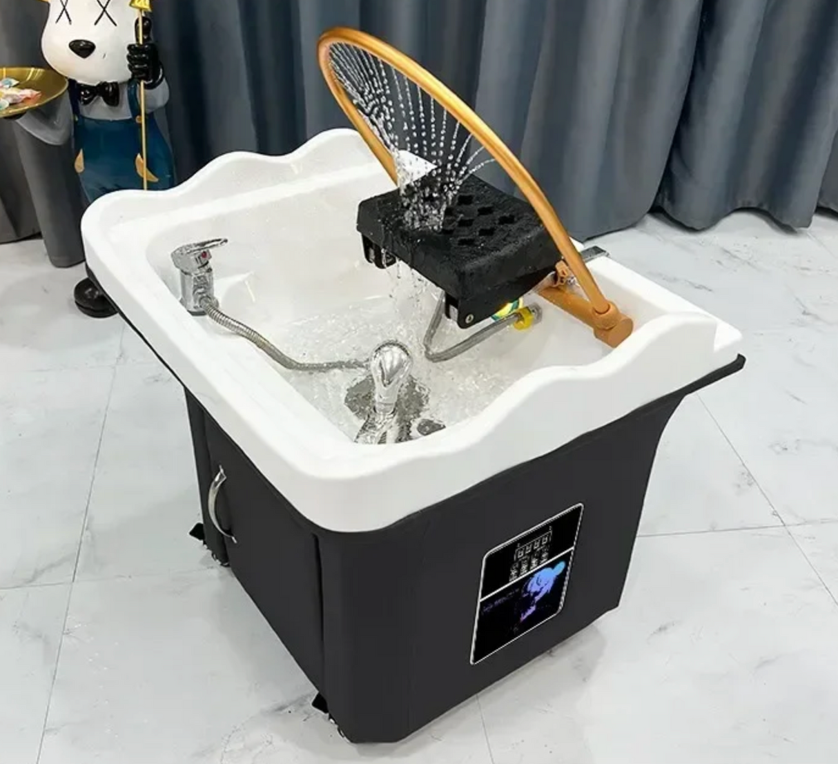 Lavacabeza de hidroterapia de acomplamiento con camilla