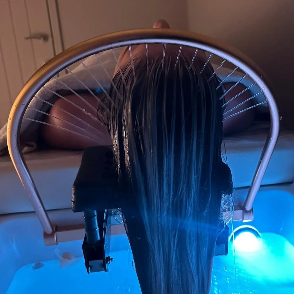 Lavacabeza de hidroterapia de acomplamiento con camilla