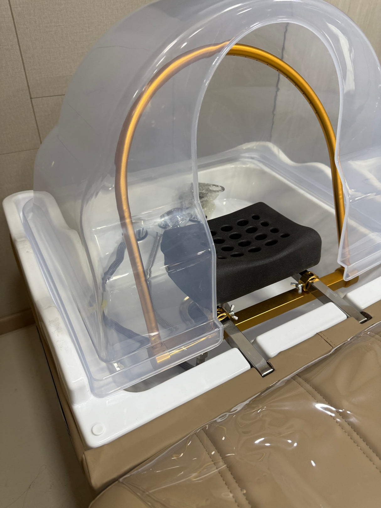 Lavacabeza de hidroterapia de acomplamiento con camilla nude