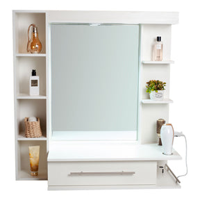 Set de Estación de Trabajo Paris y Silla Classic Perla para Salón de Belleza - Impo Salon (2)