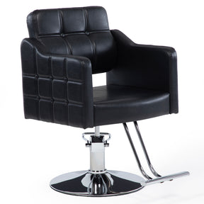 Silla hidraulica modelo Classic black para peluquería y barbería - Impo Salon
