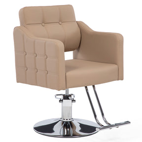 Silla hidraulica modelo Classic nude para peluquería y barbería - Impo Salon