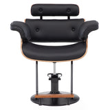 Silla hidraulica con madera modelo Francia negro