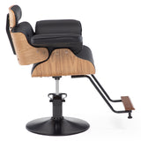 Silla hidraulica con madera modelo Francia negro