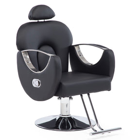 silla hidráulica reclinable peluquería negro para peluquería y barbería - Impo Salon