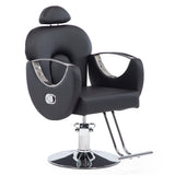 silla hidráulica reclinable peluquería negro
