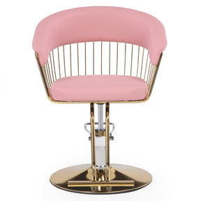 Silla hidraulica modelo rose para peluquería y barbería - Impo Salon