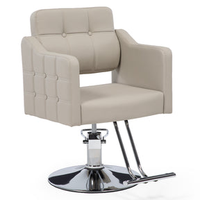 Silla hidráulica modelo Classic grey para peluquería y barbería - Impo Salon