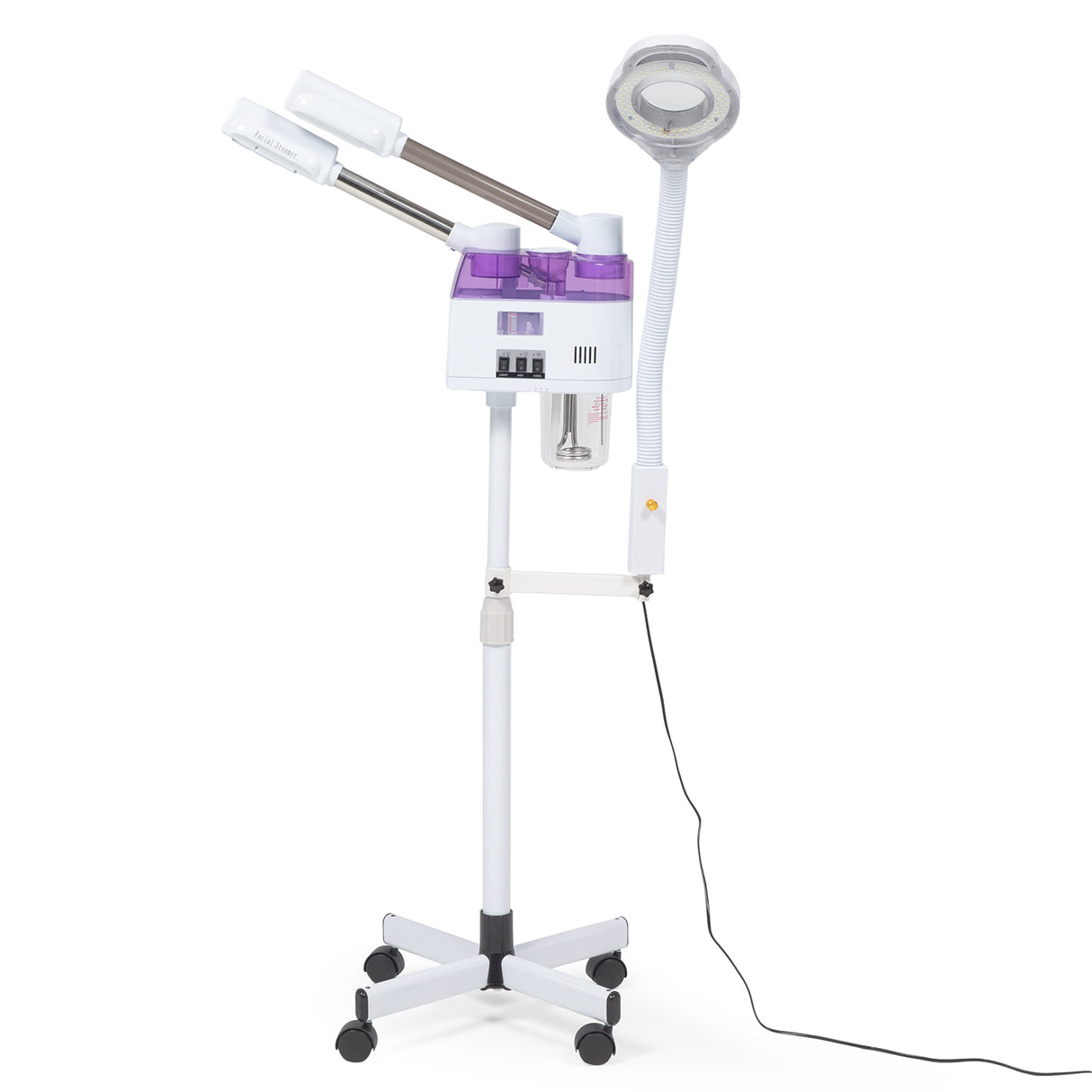 vaporizador pedestal ozono 3 en 1 brazo lampara ajustable
