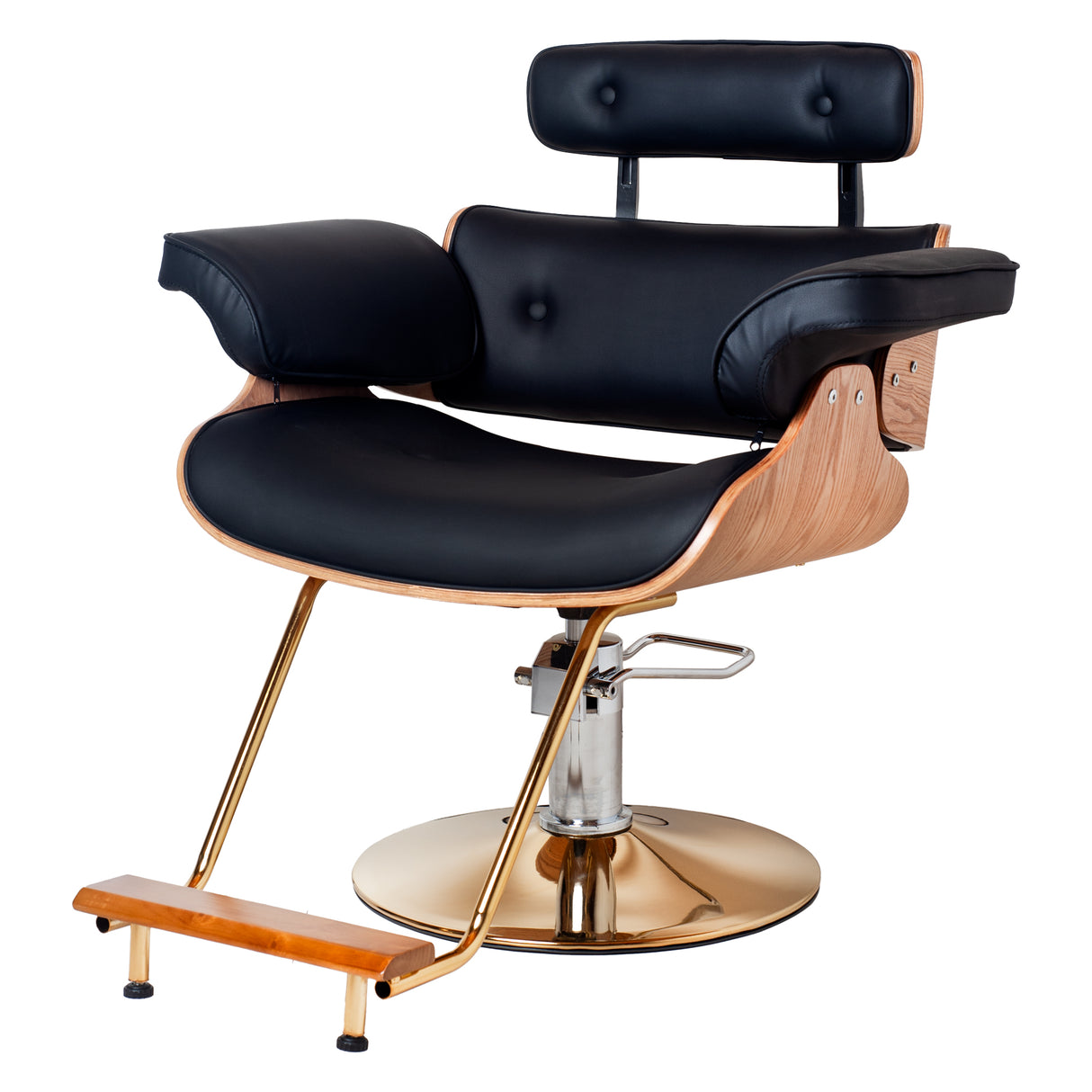 Silla hidraulica con madera modelo Francia negro